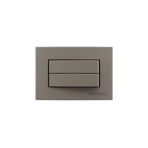 Placa para Móveis 65x45 com Interruptor Duplo Simples Margirius Sleek Colors 10a Argila