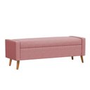 Ver imagem 2 de Recamier Bau Londres 1,40m Suede Rose - Clique Decor Clique Decorações
