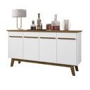 Ver imagem 2 de Balcão Buffet 4 Portas Régis Cinamomo/branco - Pnr Móveis