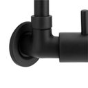 Ver imagem 5 de Torneira Cozinha Parede Preto Metal Bica Movel Black 1/4 V.