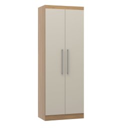 Armário 2 Portas Guarda Roupa Modulado Selene 80x218 Cm Mdp Carvalho 6005 Menu - 1