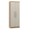 Armário 2 Portas Guarda Roupa Modulado Selene 80x218 Cm Mdp Carvalho 6005 Menu - 1