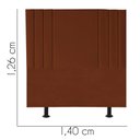 Ver imagem 3 de Cabeceira Estofada Grécia 140CM Casal Suede Terracota - D A DECOR