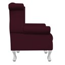 Ver imagem 3 de Poltrona Decorativa Berlim Corino Vinho - Dominic Decor