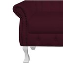 Ver imagem 5 de Poltrona Decorativa Berlim Corino Vinho - Dominic Decor