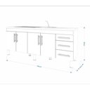 Ver imagem 4 de Balcão Flex 194 cm Amêndoa e Off White Mgm Móveis