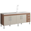 Ver imagem 2 de Balcão Flex 194 cm Amêndoa e Off White Mgm Móveis
