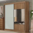 Ver imagem 7 de Guarda Roupa Casal Sienna com Espelho e Gaveteiro Suiça com Chave Cumaru 25 Fendi - Horizonte