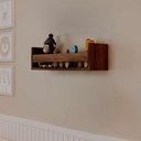 Ver imagem 1 de Prateleira Porta Brinquedo Nogal 50 X 12cm Suporte Invisivel