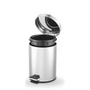 Ver imagem 2 de Lixeira de Banheiro e Cozinha Inox com Pedal e Cesto Removível 5l - Powemaid