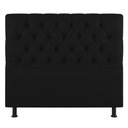 Ver imagem 1 de Cabeceira Cama Box Solteiro Nice 90cm Linho Preto - Abmaza