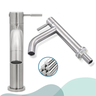 Torneira Bancada Cromado Fosco para Banheiro Lavabo Lavatorio Água Fria 1/4 Volta Médio em Aço Inox  - 4
