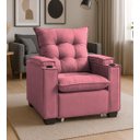 Ver imagem 1 de Poltrona Papai Reclinável Pulse Porta Copos Carregador Usb Rosa