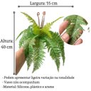 Ver imagem 2 de Kit de 10 Samambaias Artificial para Vasos 40cm Folhagem Realista Silicone Toque Natural