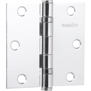 Dobradiça 3" com anel rolamento cromada com 3 peças Vonder
