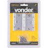 Dobradiça 3" com anel rolamento cromada com 3 peças Vonder - 2