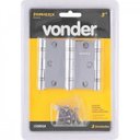 Ver imagem 2 de Dobradiça 3" com anel rolamento cromada com 3 peças Vonder