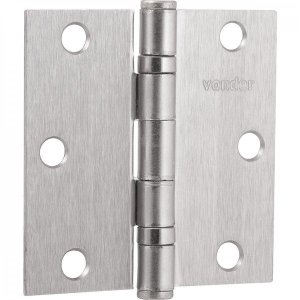 Dobradiça 3" com anel de rolamento niquelada com 3 peças Vonder