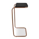 Ver imagem 2 de Mesa Lateral Tampo Multiuso P/ Sofá Base Bronze Preto