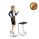 Ver imagem 6 de Mesa Lateral Tampo Multiuso P/ Sofá Base Bronze Preto