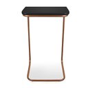 Ver imagem 5 de Mesa Lateral Tampo Multiuso P/ Sofá Base Bronze Preto