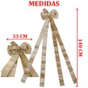 Ver imagem 6 de Laço Decorativo Bege Enfeite Ponteira Árvore Natal de 140cm