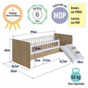 Ver imagem 2 de Cama Montessoriana com Escada e Escorrega Aveiro com Branco Completa Móveis