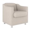 Poltrona Decorativa Tilla Reforçada Sala, Consultório – Balaqui Decor Cor:bege - 1