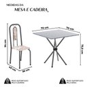 Ver imagem 3 de Conjunto Sala de Jantar com 4 Cadeiras Lívia Prata/Bege