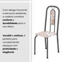 Ver mais imagens de Conjunto Sala de Jantar com 4 Cadeiras Lívia Prata/Bege