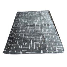 TAPETE JACQUARD SALA LUXUOSO 2,00X1,30 - QUADRICULADO CINZA - 2