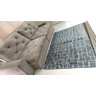 TAPETE JACQUARD SALA LUXUOSO 2,00X1,30 - QUADRICULADO CINZA - 1