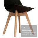 Ver imagem 2 de Conjunto Sala de Jantar Brusque Mesa Tampo de Vidro 4 Cadeiras Rustic/Preto Madesa