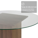 Ver mais imagens de Conjunto Sala de Jantar Brusque Mesa Tampo de Vidro 4 Cadeiras Rustic/Preto Madesa