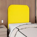 Ver imagem 2 de Cabeceira Solteiro 90 Cm com Frame Alana Suede Amarelo Artte