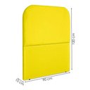 Ver imagem 3 de Cabeceira Solteiro 90 Cm com Frame Alana Suede Amarelo Artte