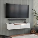 Ver imagem 2 de Rack Aparador Suspenso Flow Branco – EJ Móveis