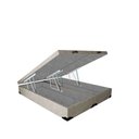 Ver imagem 2 de Base Box Baú Casal Luxo Blindado Bipartido AColchoes Suede Bege 49x138x188