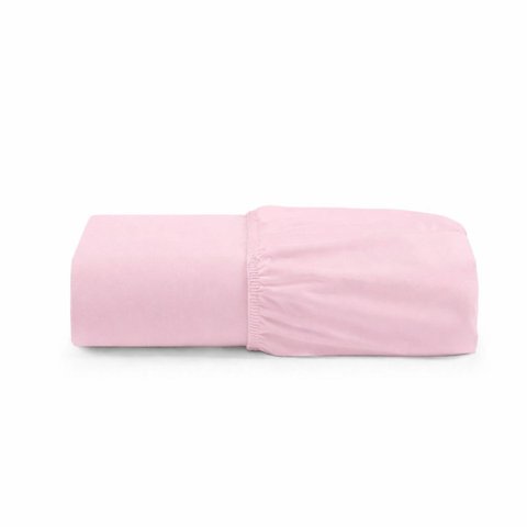 Lençol Premium Soft Avulso de Baixo Casal Padrão com Elástico Micropercal 600 Fios Rosa