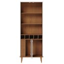 Ver imagem 6 de Conj Cristaleira C/aparador Buffet Jurerê 70x136cm C/detalhe Curvo na Porta e Ripados Colibri