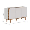 Ver imagem 2 de Conj Cristaleira C/aparador Buffet Jurerê 70x136cm C/detalhe Curvo na Porta e Ripados Colibri