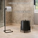 Ver imagem 2 de Kit Acessórios para Banheiro Lixeira e Suporte Porta Papel Higiênico de Chão - Édecasamóveis