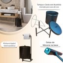 Ver imagem 3 de Kit Acessórios para Banheiro Lixeira e Suporte Porta Papel Higiênico de Chão - Édecasamóveis
