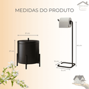 Ver imagem 3 de Kit Acessórios para Banheiro Lixeira e Suporte Porta Papel Higiênico de Chão - Édecasamóveis