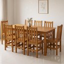 Ver imagem 2 de Mesa de Jantar Repleta Madeira Maciça 195x90 cm