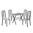 Ver imagem 2 de Conjunto de Mesa Sala de Jantar com 4 Cadeiras Lívia Preto