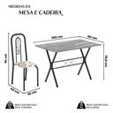 Ver imagem 3 de Conjunto de Mesa Sala de Jantar com 4 Cadeiras Lívia Preto