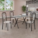Ver imagem 1 de Conjunto de Mesa Sala de Jantar com 4 Cadeiras Lívia Preto