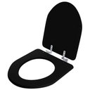 Ver imagem 2 de Assento Sanitário Poliester Soft Close Gunna Preto para Vaso Eternit