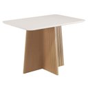 Ver imagem 1 de Mesa de Jantar Isa Retangular 120x90cm com Vidro – 100% Mdf, Tampo 18mm, Base com Detalhe Frizado